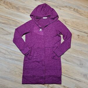🔺️Margeaux & Ellie Maroon Open Front Soft Hooded Cardigan Large